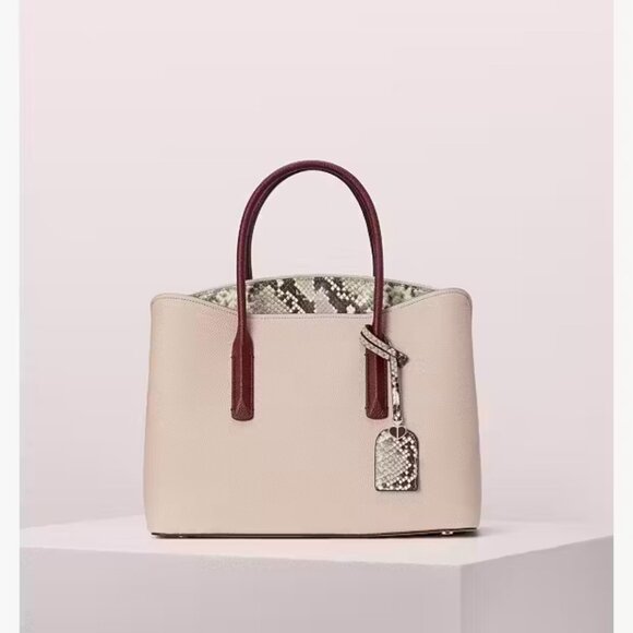 Kate Spade Margaux Embossed Snake and Pink purse - Picture 1 of 7